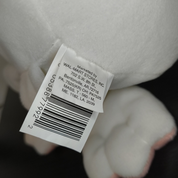 Pink and White Plush Bunny Toy - Picture 4 of 4